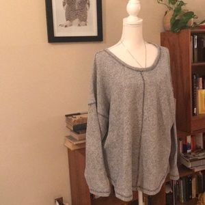 Gray Scoop Neck Sweatshirt